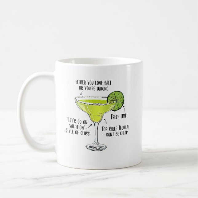 Caneca De Café Margarita Concoction Stemless Ou Você Ama Sal (Esquerda)