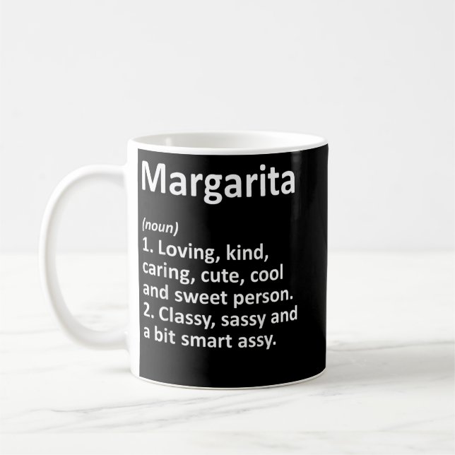 Caneca De Café MARGARITA Definition Personalized Funny Birthday G (Esquerda)