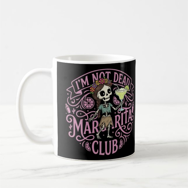 Caneca De Café Margarita Esqueleto Fofa (Esquerda)