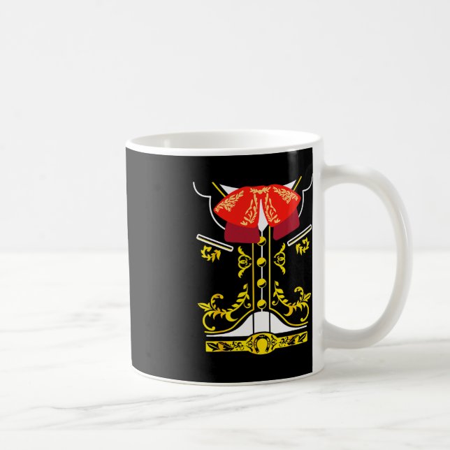 Caneca De Café Mariachi Tee Charro Cinco De Mayo Hallowee (Direita)