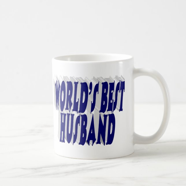 Caneca De Café Marido com meio texto azul escuro (Direita)