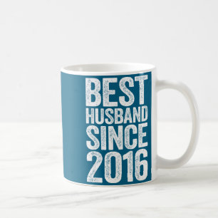 Caneca De Café Marido de Mens Desde 2016 Obra de Arte de Casament