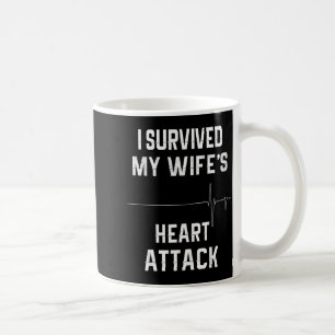 Caneca De Café Marido de Sobrevivente de Ataque Cardíaco - Eu Sob