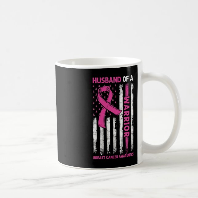 Caneca De Café Marido De Um Cancer De Sensibilização Para O Guerr (Direita)