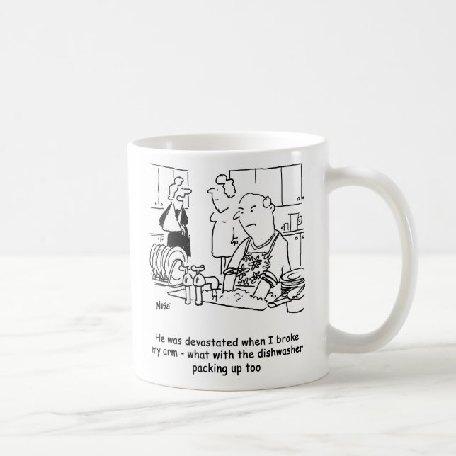 Caneca De Café Marido lavando a louça (Direita)