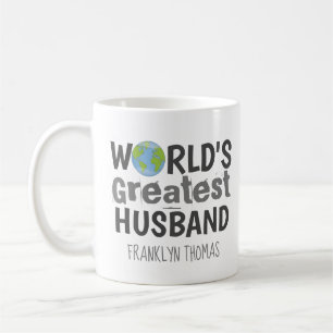Caneca De Café Marido Mais Incrível do Mundo Tipografia Moderna