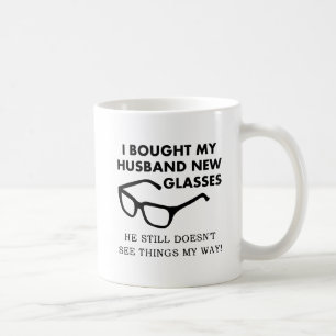 Caneca De Café Marido Novo Óculos Engraçado Mug