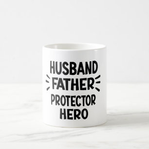 Caneca De Café Marido Padre Protetor Herói Dia de os pais Engraça