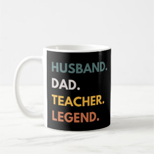 Caneca De Café Marido Pai Professor Lenda Engraçado Professores