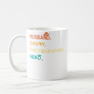 Caneca De Café Marido Papai Fotógrafo Herói Retro Fotografia Vint