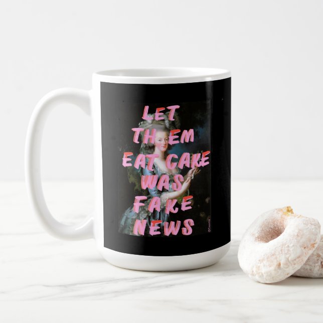Caneca De Café Marie Antoinette Deixa-Os Comer Bolo (Com Donut)