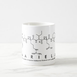 Caneca De Café Mariela peptide name mug