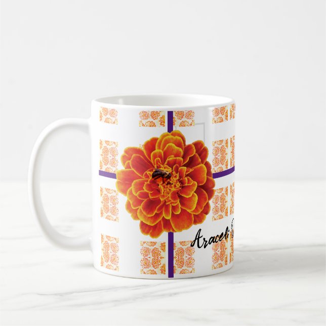 Caneca De Café Marigolds e Bee (Esquerda)