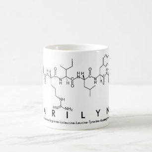 Caneca De Café Marilynn peptide name mug
