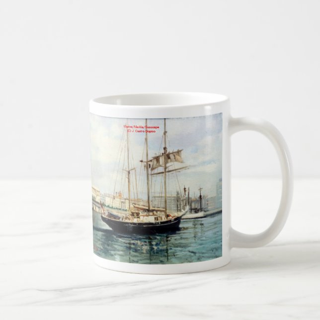 Caneca De Café Marina/Mariña/Seascape (Direita)