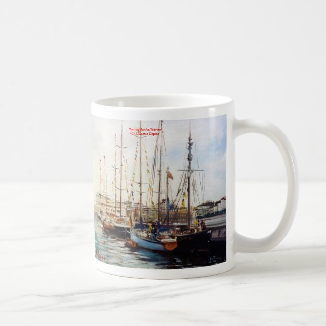 Caneca De Café Marina/Mariña/Seascape (Direita)