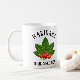 Caneca De Café Marinara Legal Desde 1692 Basil Deixa Tomates