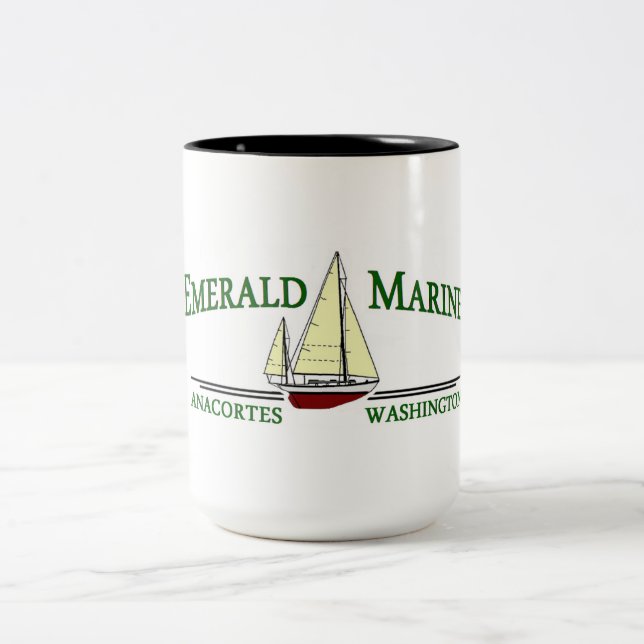 Caneca de café marinha esmeralda (Centro)