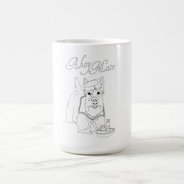 Caneca De Café Marinheiro Cachorro Scottie (Centro)