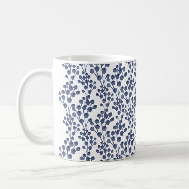 Caneca De Café Marinho azul botânico (Esquerda)