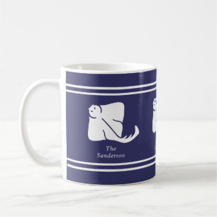 Caneca De Café Marinho Azul Costeira Raiva Náutica Manta Porta Ra