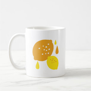 Caneca De Café Marinho Blue Lemon Art - Refrescando o Citrus Desi