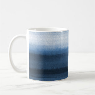Caneca De Café Marinho Blue Watercolor - Mug de café