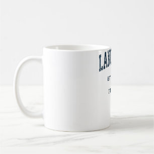 Caneca De Café Marinho Design de esporte CA Vintage da Califórnia