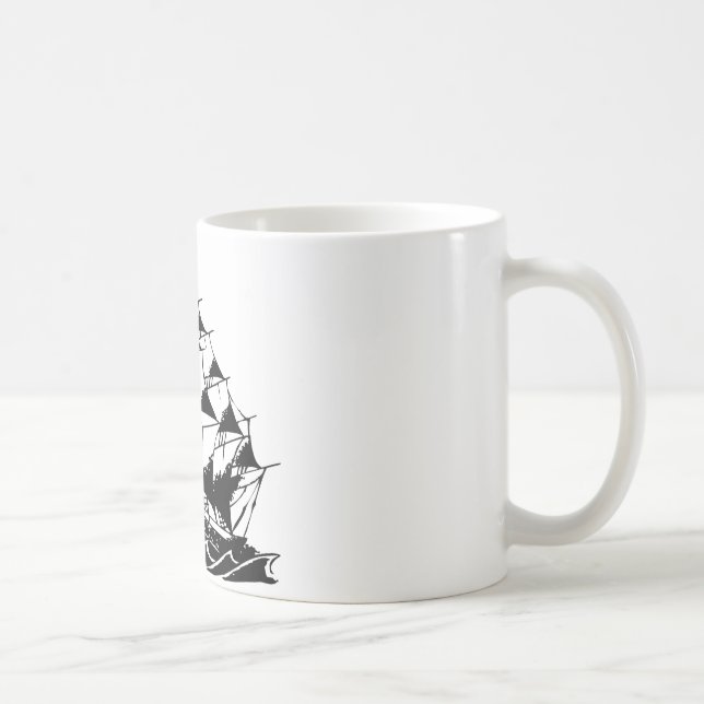 Caneca De Café Marinho do navio de navigação do tatuagem de Skool (Direita)
