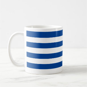 Caneca De Café Marinho espesso clássico - azul e branco - com ris