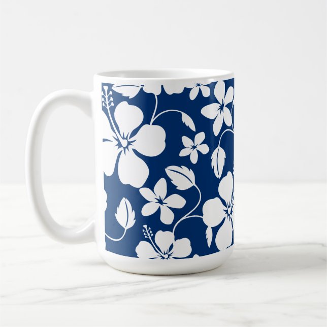 Caneca De Café Marinho HAWAIIAN HULA (HIBISCUS) (Esquerda)