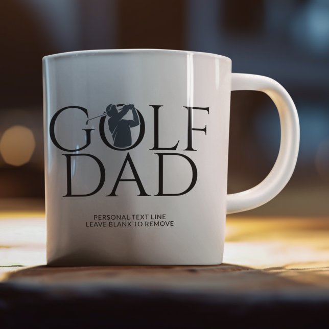 Caneca De Café Marinho Legal de "PAI GOLF" azul (Criador carregado)