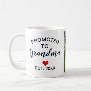 Caneca De Café Marinho promovido à vovó, foto personalizada do