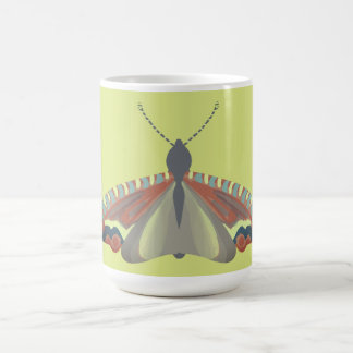 Caneca De Café Mariposa pintada de verde