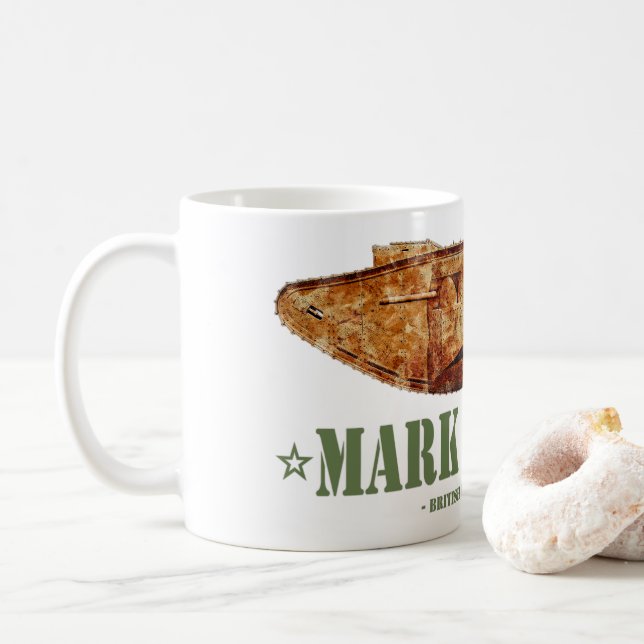 Caneca De Café Mark I Male World War One British Heavy Tank WI (Com Donut)