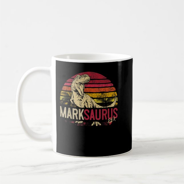 Caneca De Café Mark Saurus Funny Personalizado Dinossauro T Rex N (Esquerda)