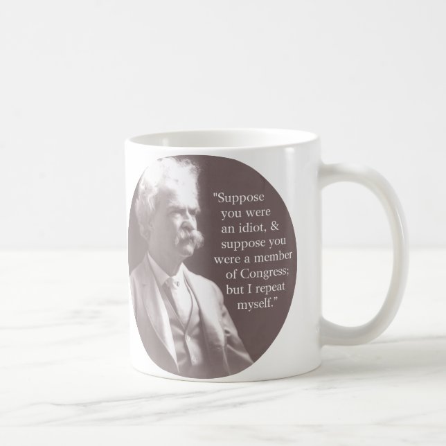 Caneca De Café Mark Twain no congresso (Direita)