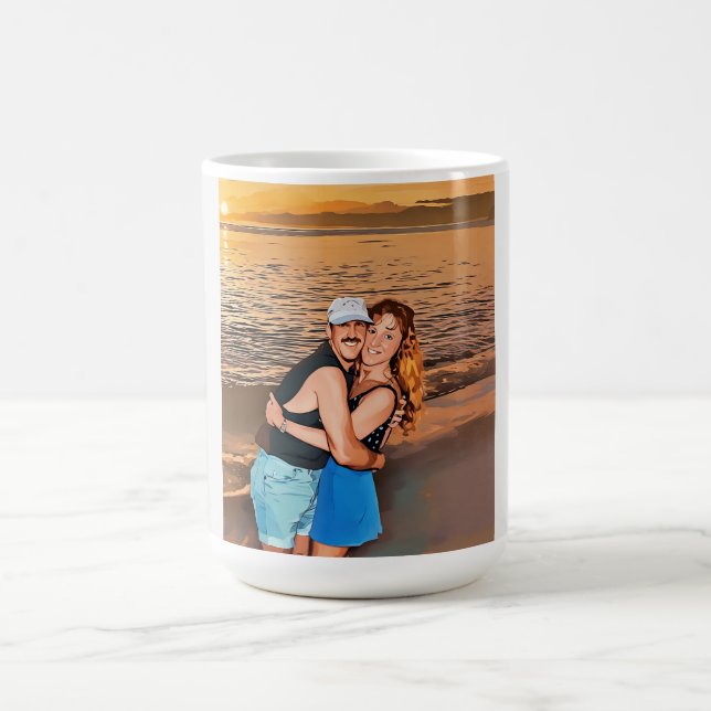 Caneca De Café Marla and David Mangan Happy 50th Anniversary mug (Centro)