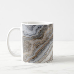 Caneca De Café Mármaco de cinza: Veias Ouros