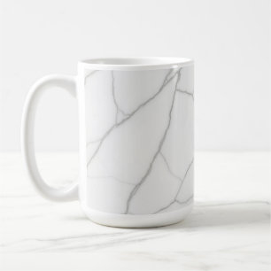 Caneca De Café Mármore Branco