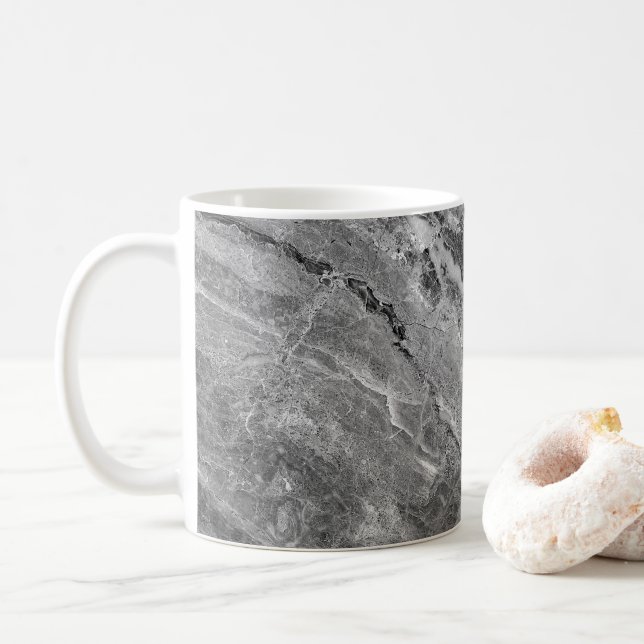 Caneca De Café Mármore cinza (Com Donut)