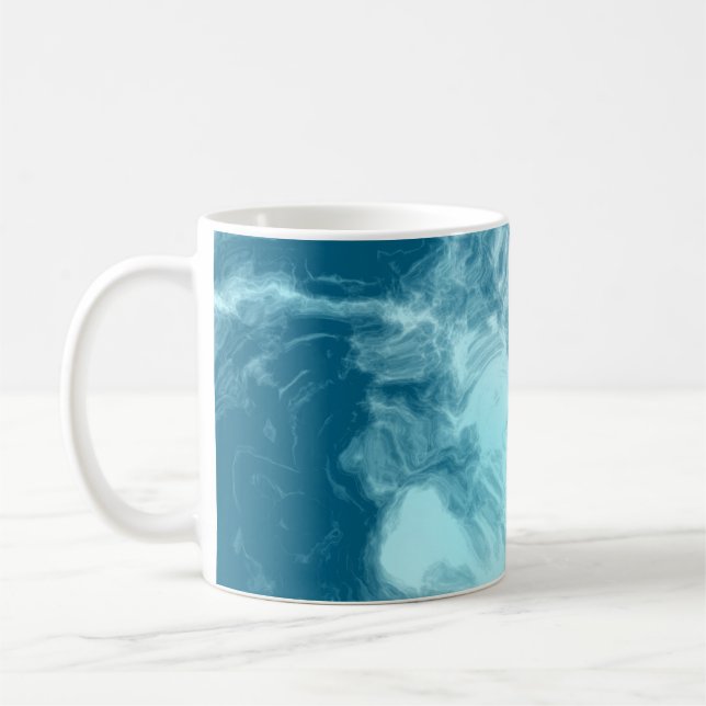 Caneca De Café Mármore de água azul (Esquerda)