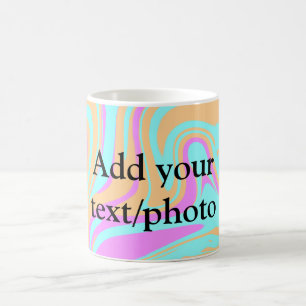 Caneca De Café Mármore de derramamento de acrílico simples adicio