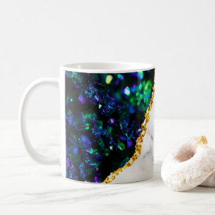 Caneca De Café Mármore de Pedra Interior de Luxo Brilho