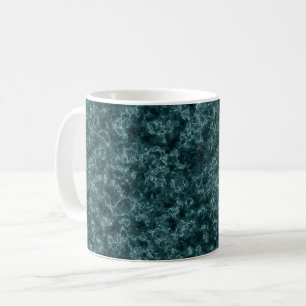 Caneca De Café Mármore de turquesa preto