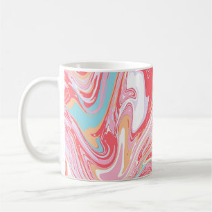 Caneca De Café Mármore Líquido: Tendência de Arte Epoxídica Rosa