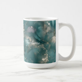 Caneca De Café Mármore Personalizado com Nome em Padrão de Luxo
