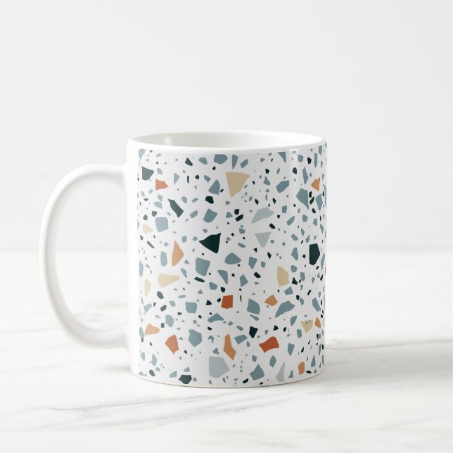 Caneca De Café Mármore sem costura, de bolso, do Terrazzo (Esquerda)