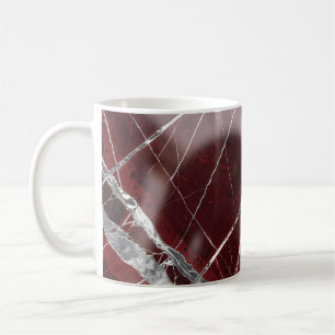 Caneca De Café Mármore vermelho luxuoso brilhante