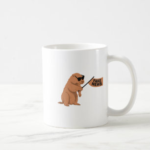 Caneca De Café Marmota Notícias Falsas Influenciador Marmota Mídi
